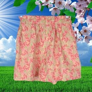 Floral Shorts Peach Pink Orange